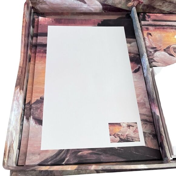 Swans Painting Boxed Stationary Set - Picture 4 of 5